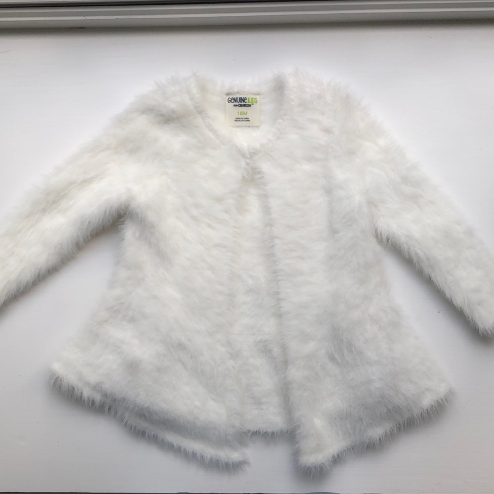 GenuineKids from OshKosh Faux Fur Sweater Coat 18m